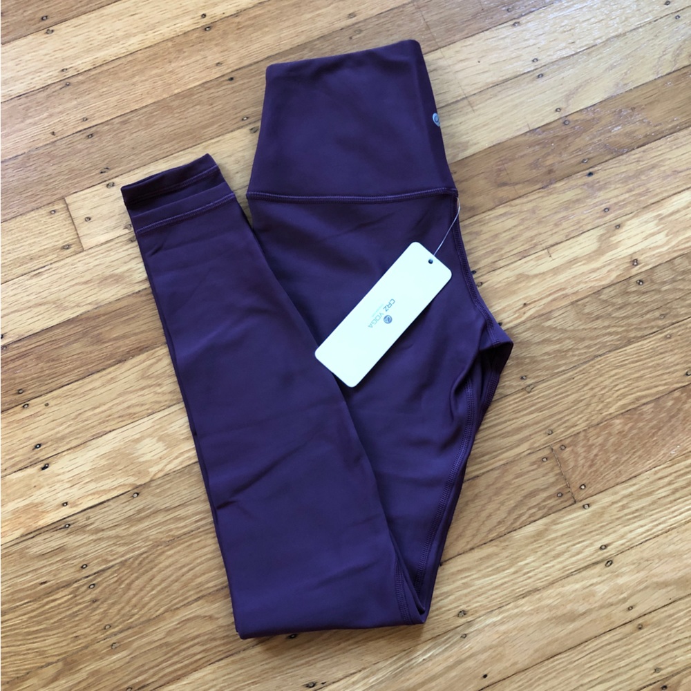 CRZ Yoga Pants Arctic Plum — full length, fleece lined